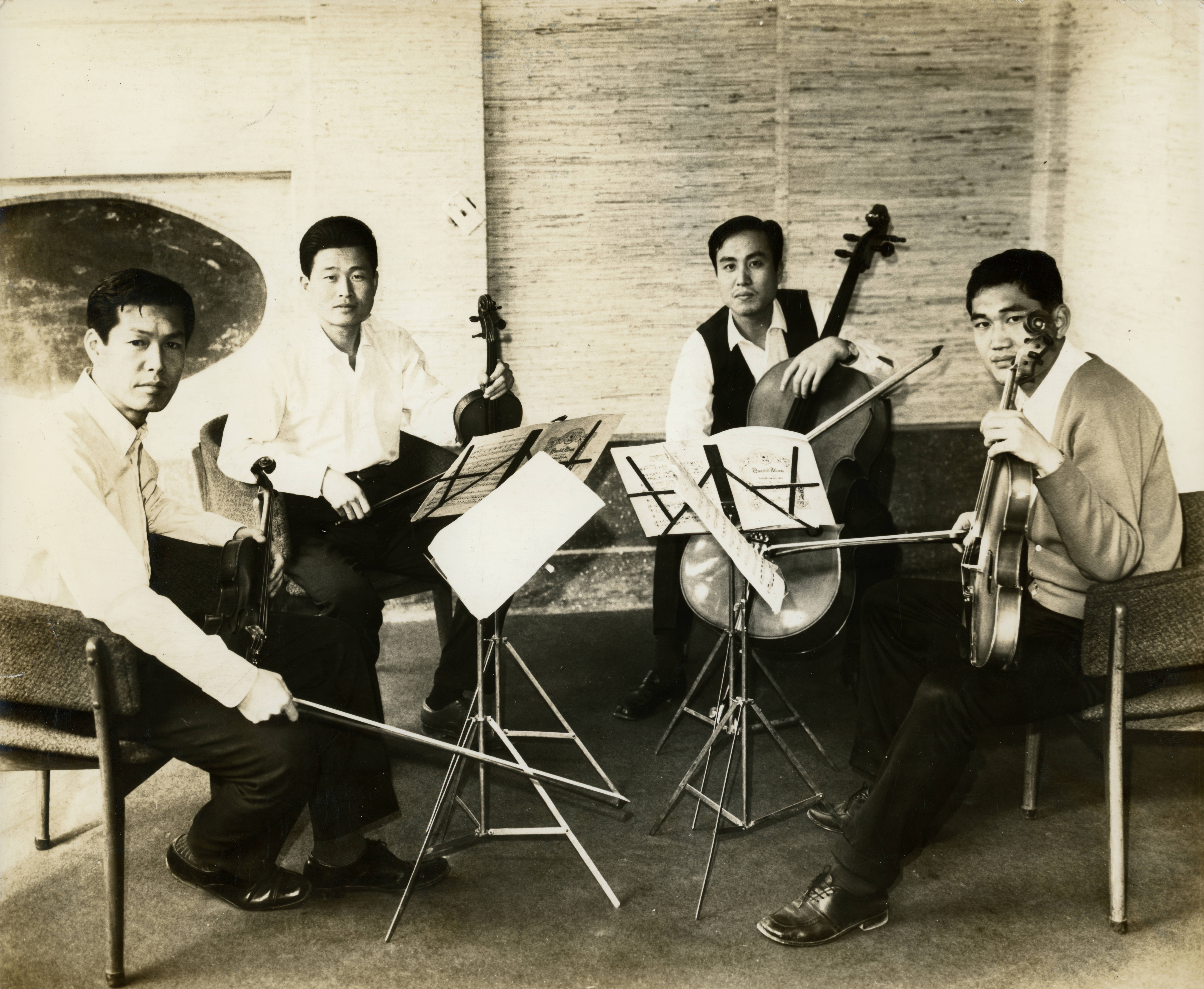 후로이데 현악 4중주단 단체 사진 액자사진