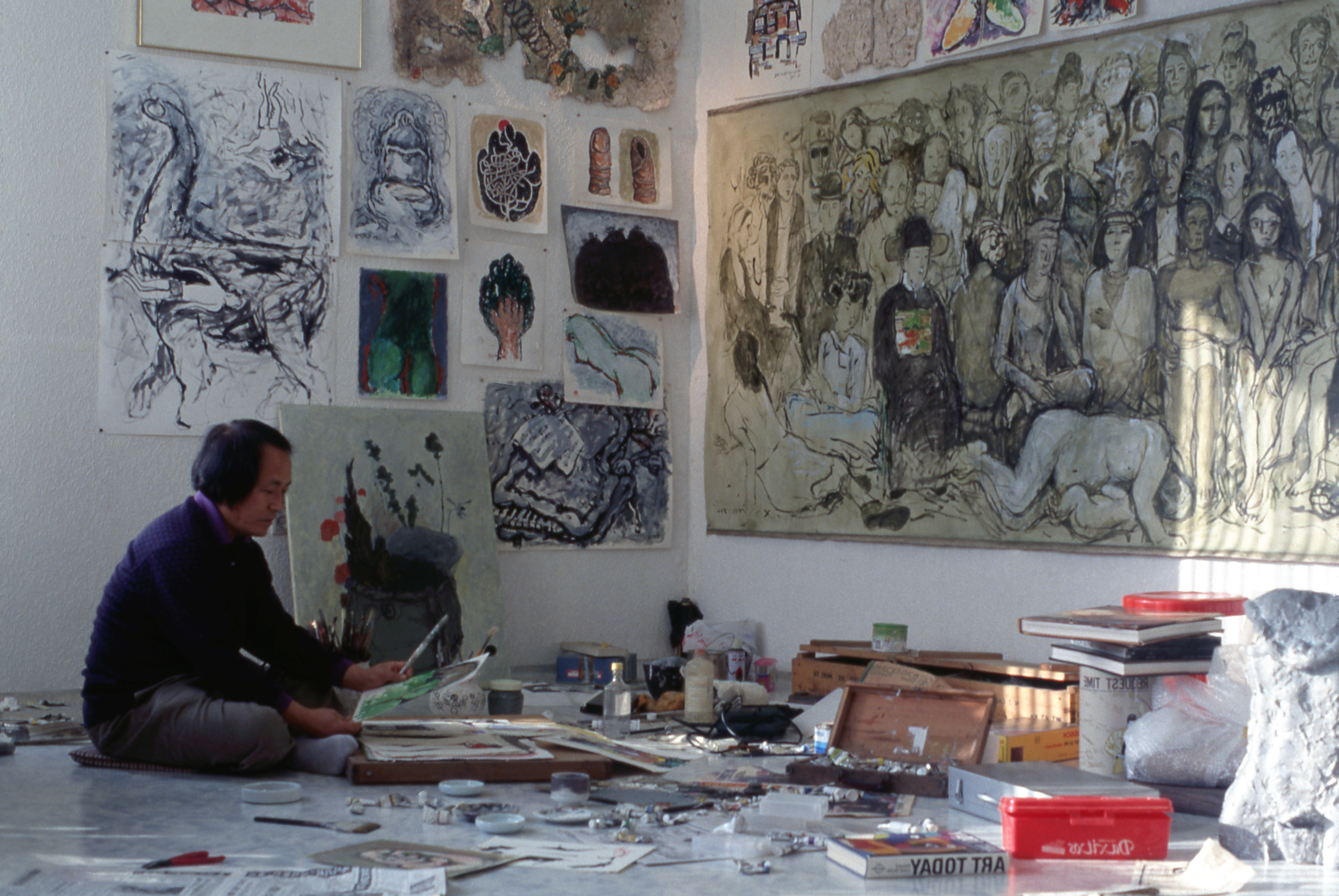 <작업실, 설경> 슬라이드