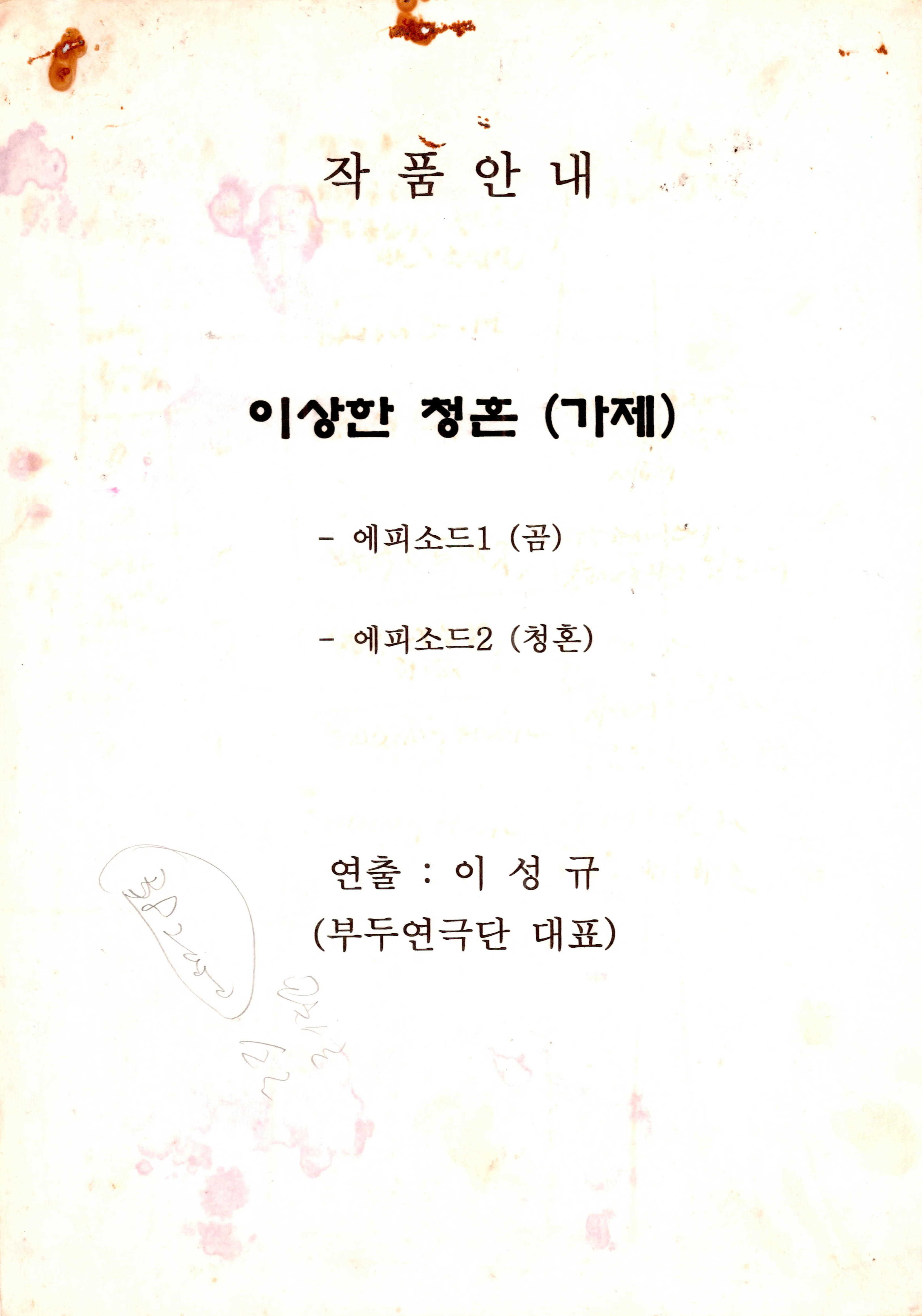 《이상한 청혼(가제)》작품안내