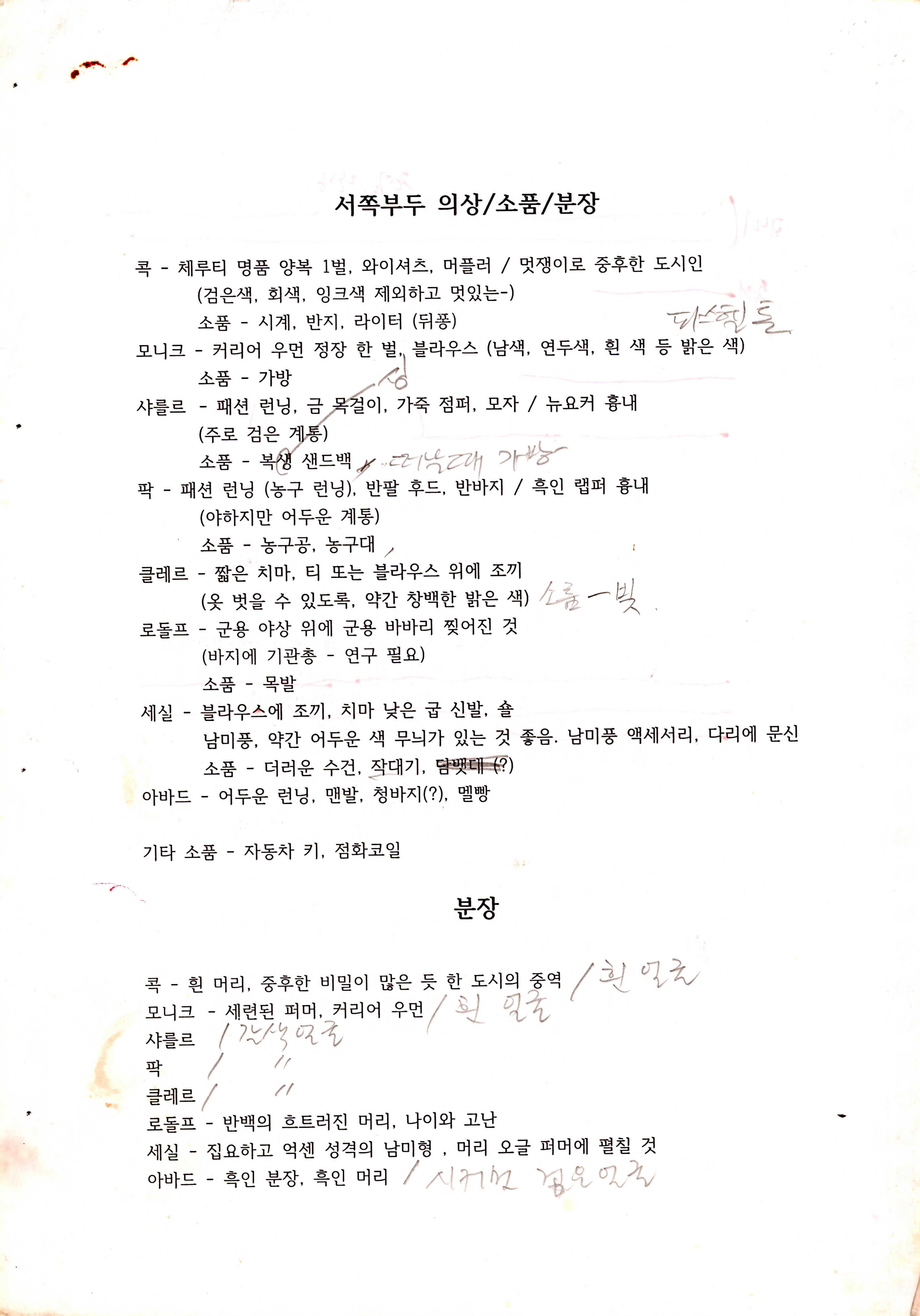《서쪽부두》연출기획서