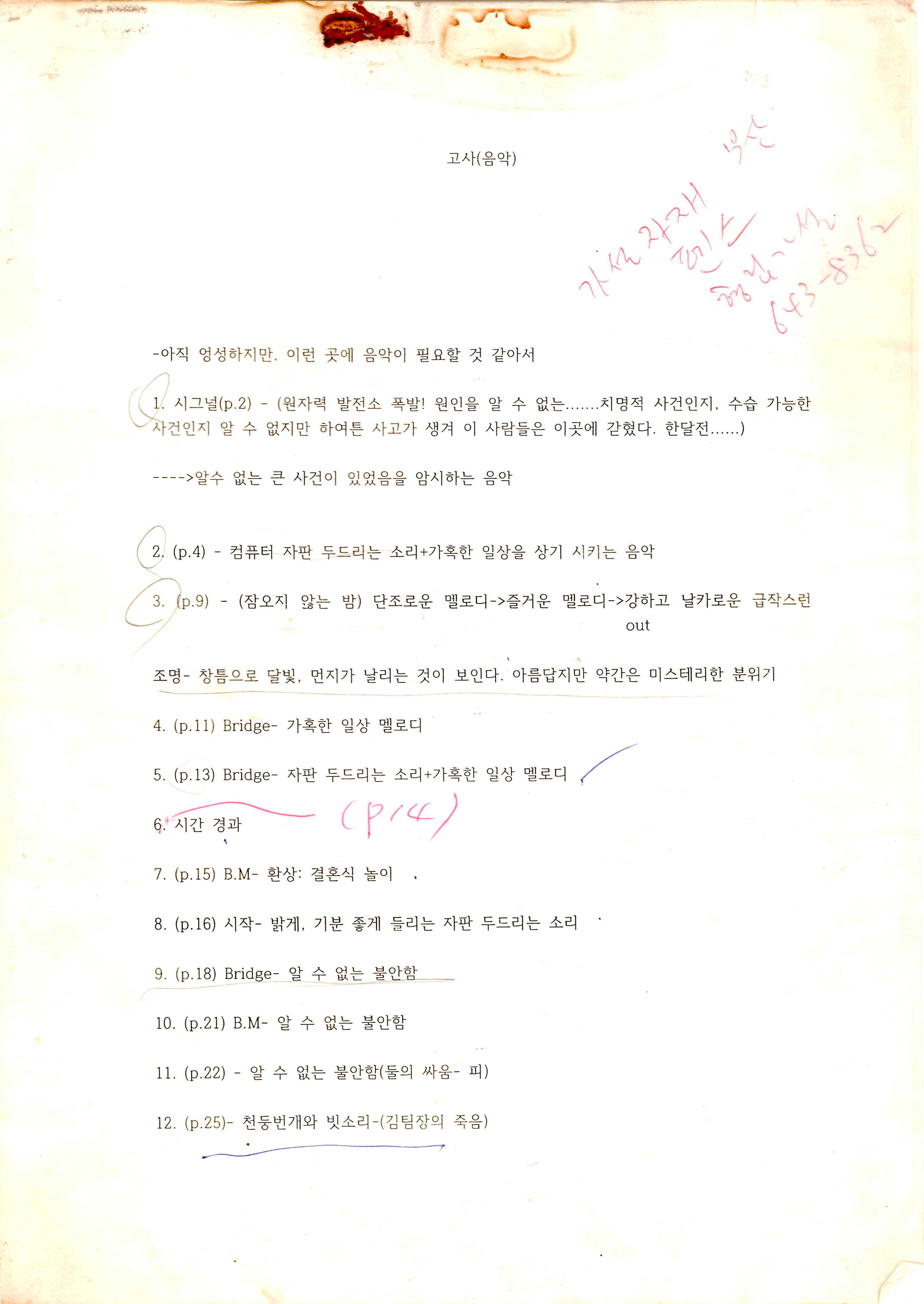 《고사》연출노트