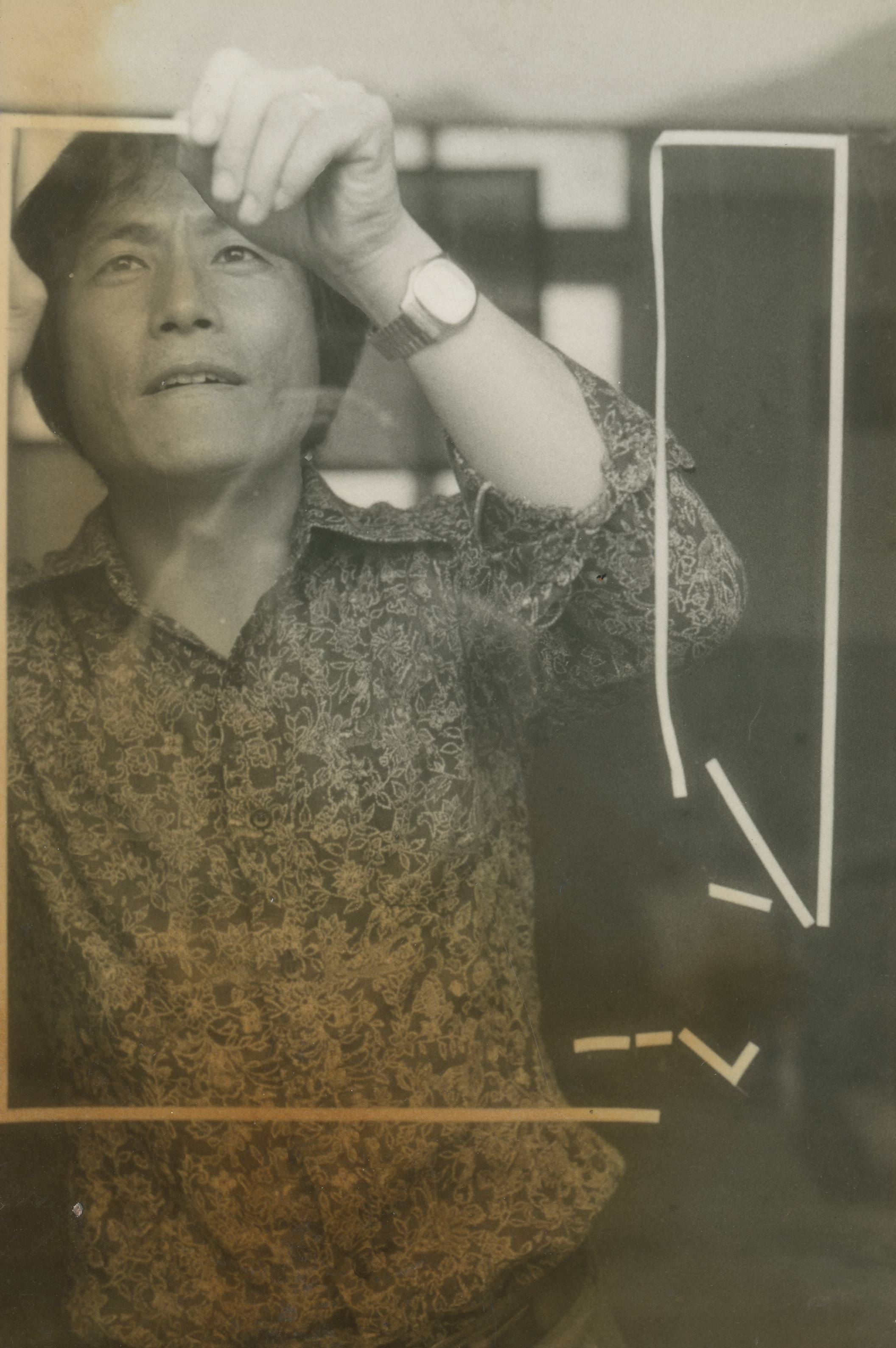 <유리창을 통한 프레임 만들기> 인화사진