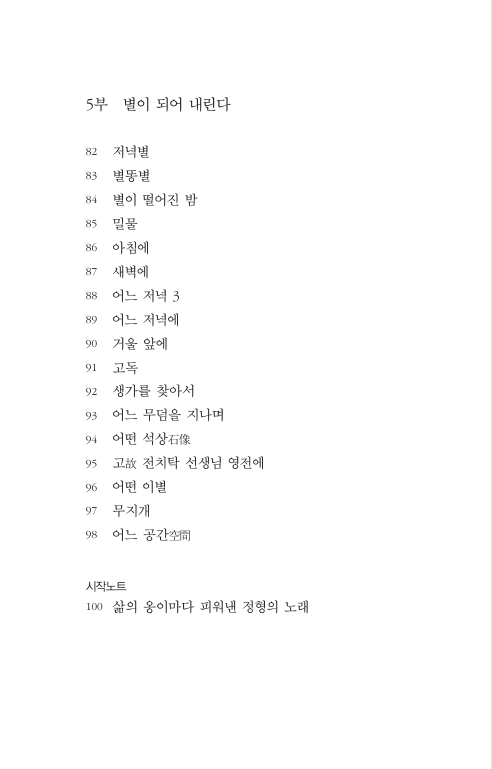 나목과 별똥별, 그 사이의 그리움