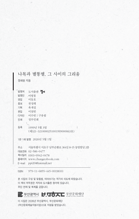 나목과 별똥별, 그 사이의 그리움